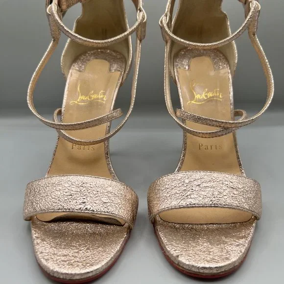 Christian Louboutin rose gold Metallic Sandal - Picture 4 of 6